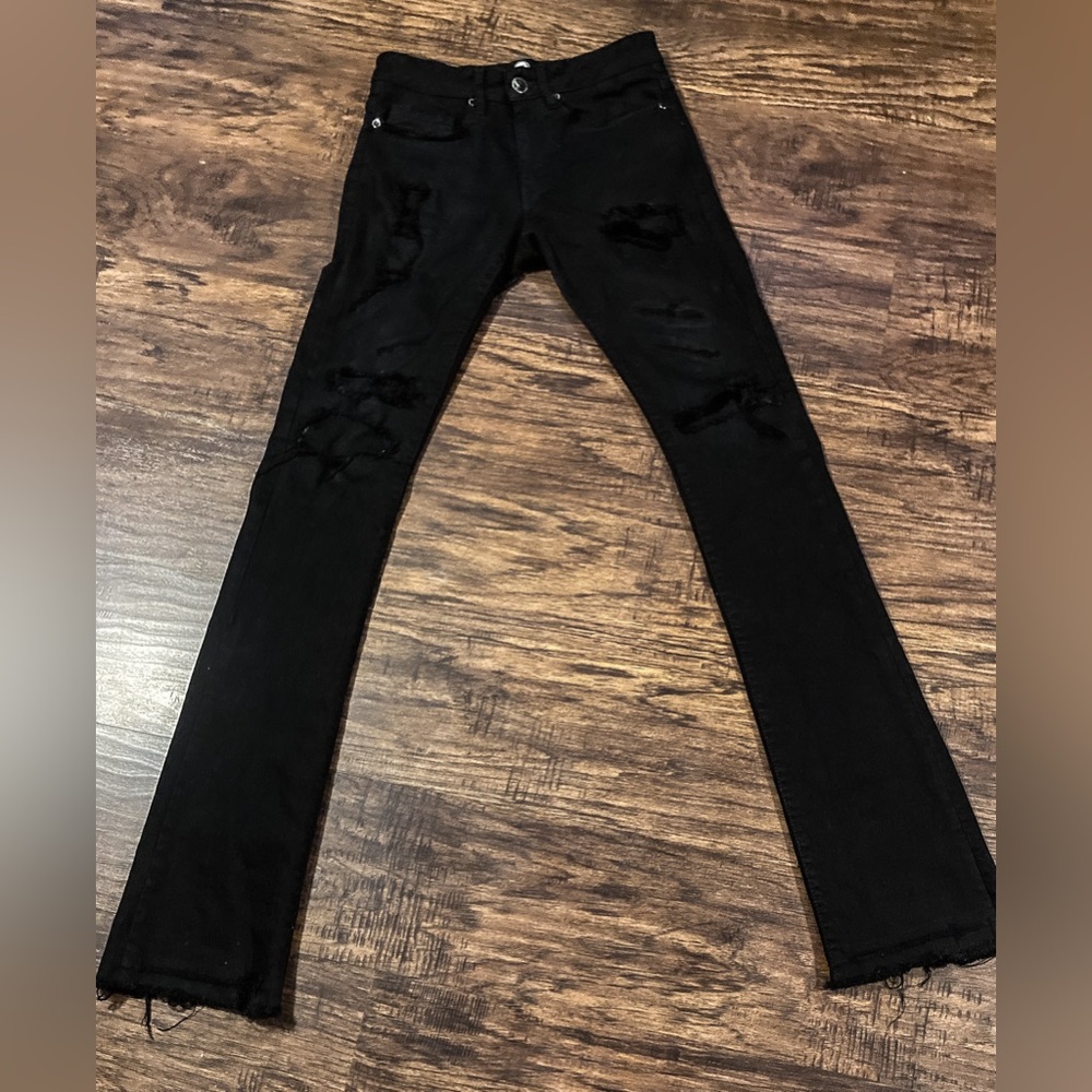 Black “Stacked Jeans”